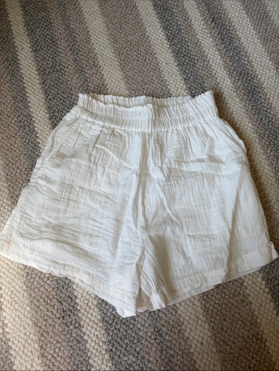 Black Tape_ Pants - Black Tape Linen Blend High-Waisted Shorts w/ Pockets | XS | Lightweight